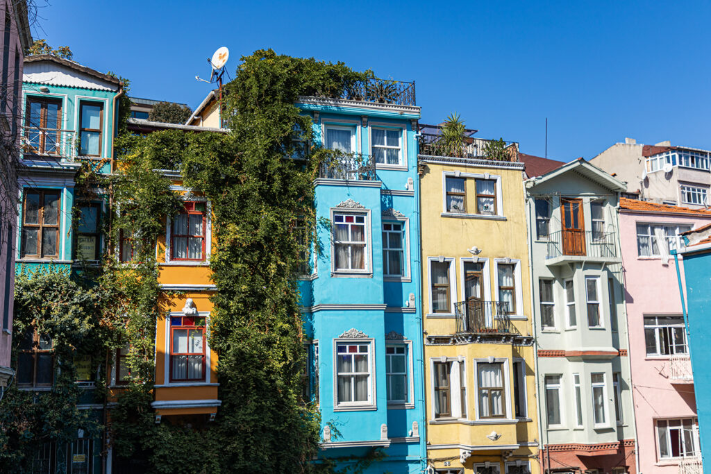 Colorful Historic Houses Balat Istanbul